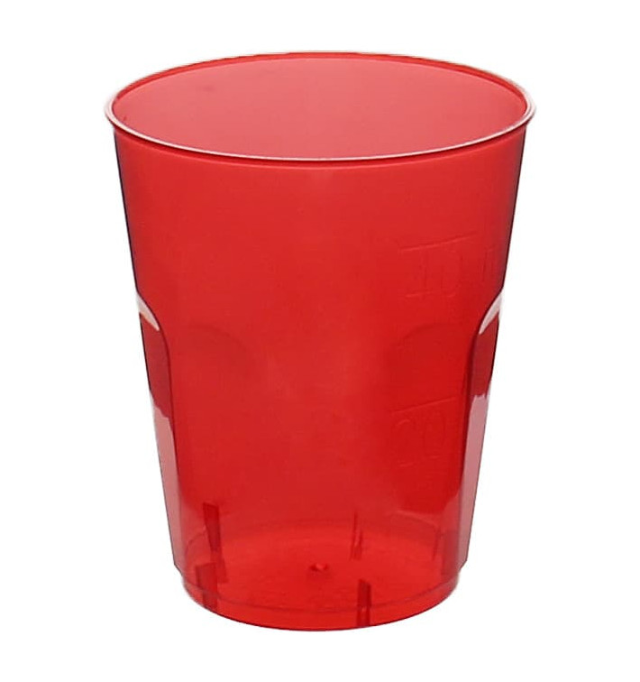 Bicchiere Plastica "Diamant" PS Rosso Transp. Cristal 50ml (600 Uds)