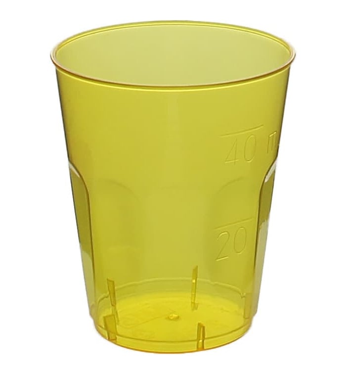 Bicchiere Plastica "Diamant" PS Giallo Transp. Cristal 50ml (20 Uds) Bicchiere Plastica "Diamant" PS Giallo Transp. Cristal 50ml (20 Uds)