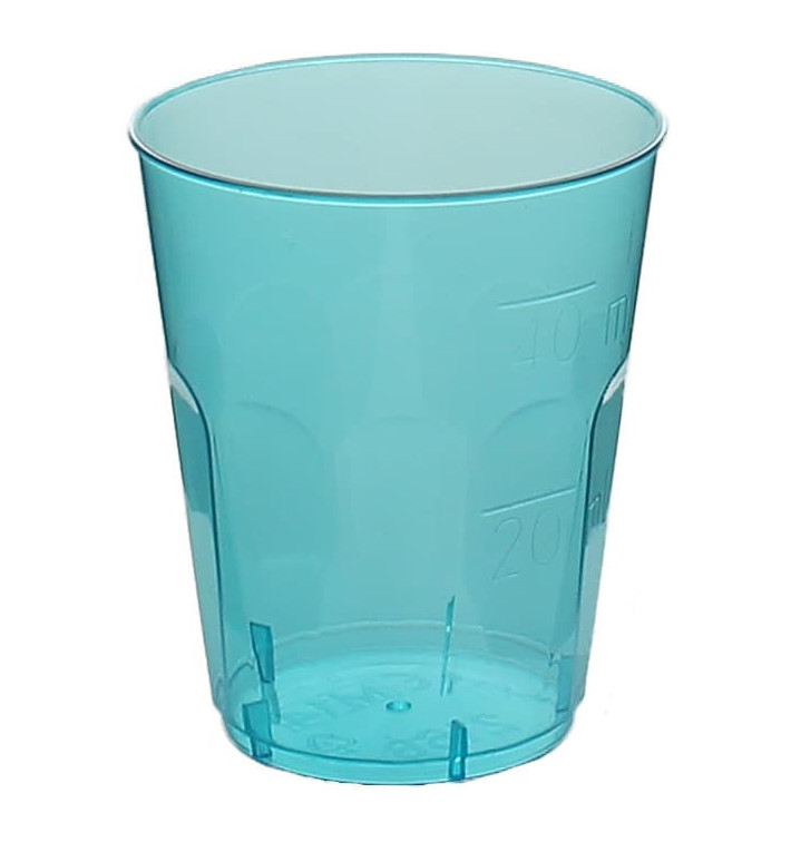 Bicchiere Plastica "Diamant" PS Blu Transp. Cristal 50ml (20 Pezzi)