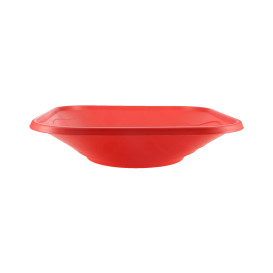 Ciotola Plastica PP "X-Table" Rosso 18x18cm (8 Pezzi)