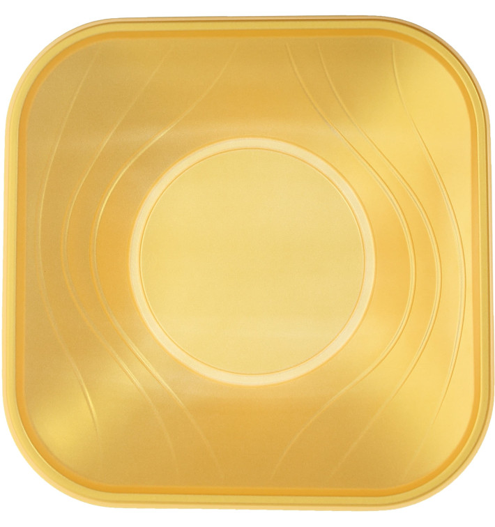 Ciotola Plastica PP "X-Table" Oro 18x18cm (8 Pezzi) Ciotola Plastica PP "X-Table" Oro 18x18cm (8 Pezzi)