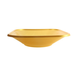 Ciotola Plastica PP "X-Table" Oro 18x18cm (8 Pezzi)