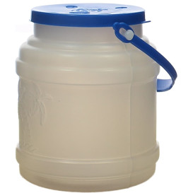 Bottiglia Cilindrica con Coperchio Traslucida 500ml (10 Pezzi)