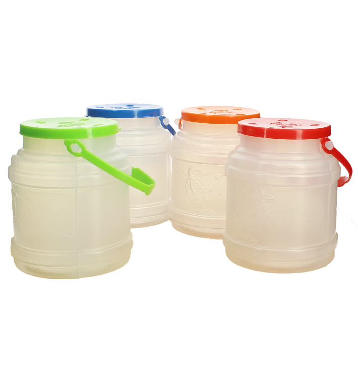 Bottiglia Cilindrica con Coperchio Tras. Traslucido 500ml (10 Pezzi) Bottiglia Cilindrica con Coperchio Tras. Traslucido 500ml (10 Pezzi)