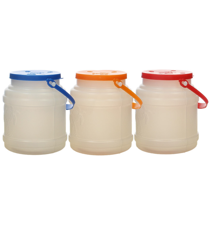 Bottiglia Cilindrica con Coperchio Traslucida 500ml (10 Pezzi) Bottiglia Cilindrica con Coperchio Traslucida 500ml (10 Pezzi)