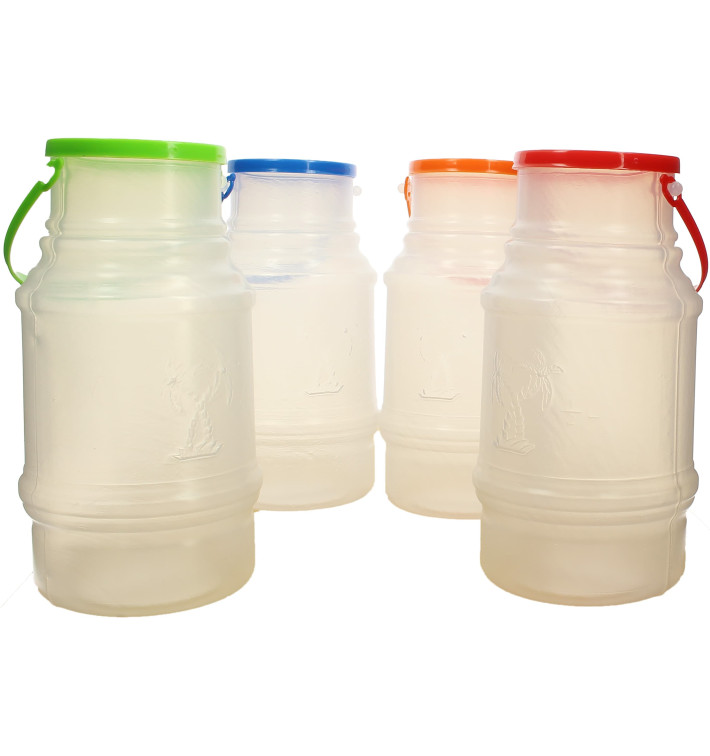 Bottiglia con Coperchio Cilindrica Tras. Traslucido 500ml (10 Pezzi) Bottiglia con Coperchio Cilindrica Tras. Traslucido 500ml (10 Pezzi)