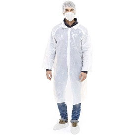 Kit di protezione Polietilene 3 pezzi + mascherine Bianco (100 Kits)