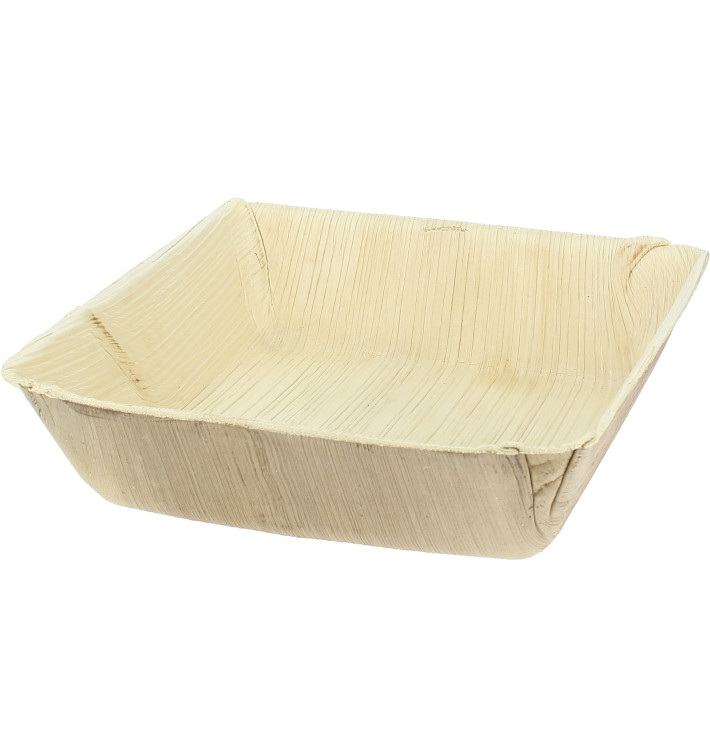 Piatto Quadrato Fono in Foglia di Palma 16x16cm (100 Pezzi) Piatto Quadrato Fono in Foglia di Palma 16x16cm (100 Pezzi)