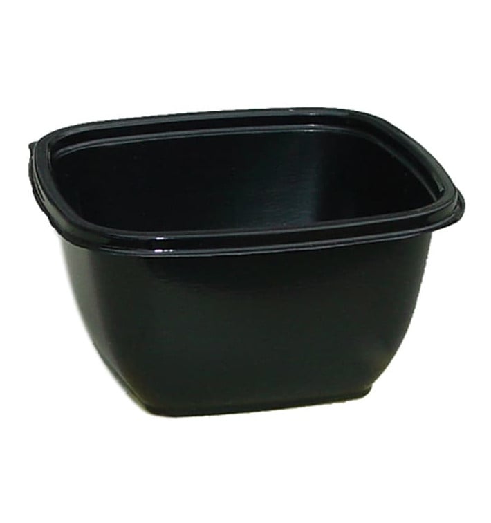 Ciotola Quadrato Nero PET 375ml 125x125x50mm (500 Pezzi) Ciotola Quadrato Nero PET 375ml 125x125x50mm (500 Pezzi)