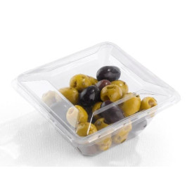 Ciotola mini di Plastica PET Termosigillante 175ml 90x90x40mm (50 Pezzi)