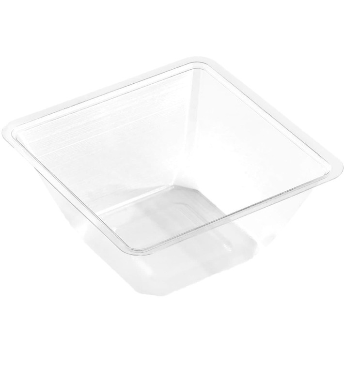 Ciotola mini di Plastica PET Termosigillante 250ml 90x90x60mm (600 Pezzi) Ciotola mini di Plastica PET Termosigillante 250ml 90x90x60mm (600 Pezzi)