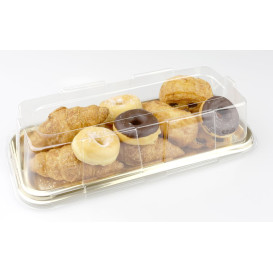 Vassoio Plastica Rettangolare Oro 35X16 cm (5 Pezzi)