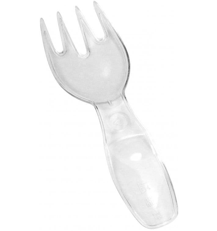 Mini-forchetta di Plastica Transparente Small 8cm (2000 Pezzi)