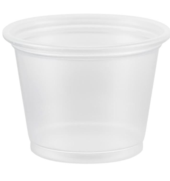 Contenitore per Salse PP Tras. 30ml Ø4,8cm (2500 Pezzi) Contenitore per Salse PP Tras. 30ml Ø4,8cm (2500 Pezzi)