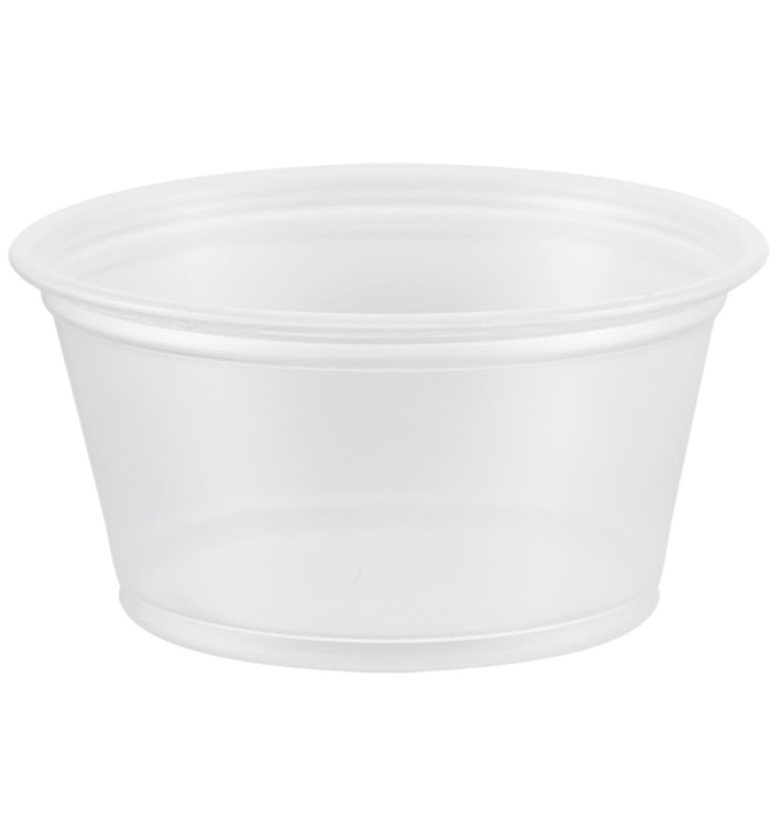 Contenitore per Salse PP Tras. 60ml Ø6,6cm (125 Pezzi) Contenitore per Salse PP Tras. 60ml Ø6,6cm (125 Pezzi)