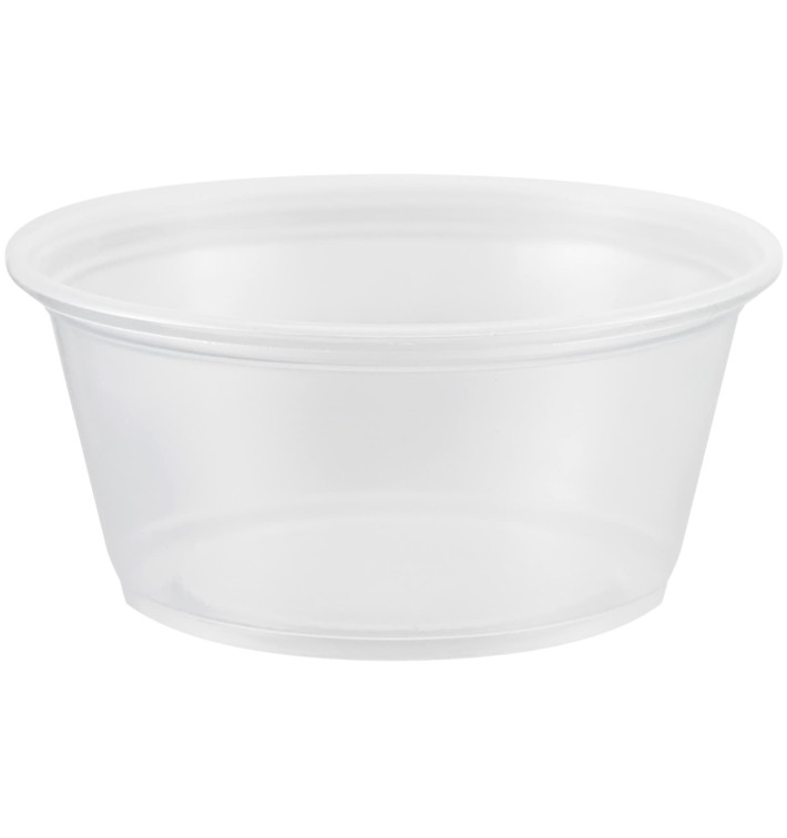 Contenitore per Salse PP Tras. 100ml Ø7,3cm (2500 Pezzi) Contenitore per Salse PP Tras. 100ml Ø7,3cm (2500 Pezzi)