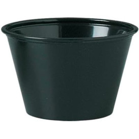 Contenitore per Salse PP Nero 120ml Ø7,3cm (125 Pezzi)