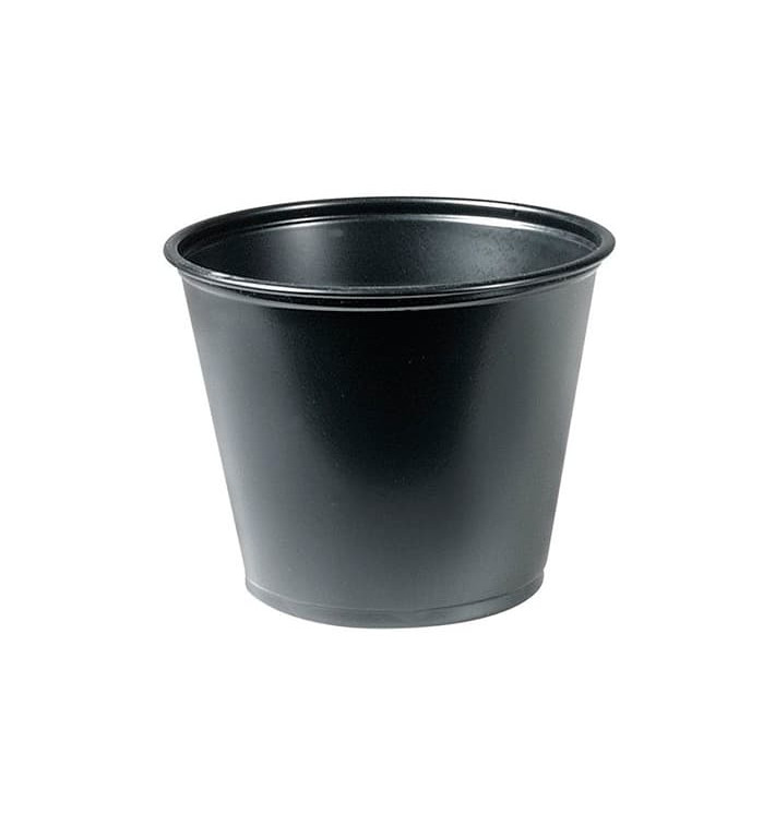 Contenitore per Salse PP Nero 165ml Ø7,3cm (125 Pezzi) Contenitore per Salse PP Nero 165ml Ø7,3cm (125 Pezzi)