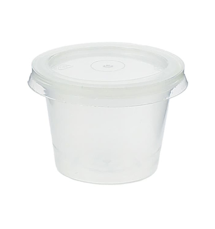 Contenitore per Salse PP con Coperchio 33ml (100 Pezzi) Contenitore per Salse PP con Coperchio 33ml (100 Pezzi)