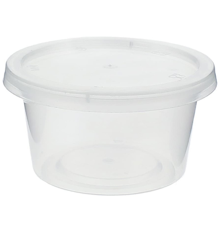 Contenitore per Salse PP con Coperchio 120ml (50 Pezzi) Contenitore per Salse PP con Coperchio 120ml (50 Pezzi)