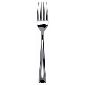 Forchetta di Plastica Metallo 150mm (50 Pezzi)
