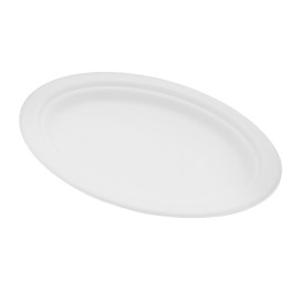 Vassoi Bio di Canna da Zucchero Bianco 260x190mm (50 Pezzi)