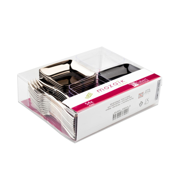 Set Degustazione Finger Food Plastica PS 54pz (18 Kits) Set Degustazione Finger Food Plastica PS 54pz (18 Kits)