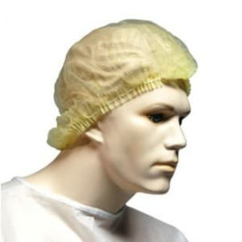 Cuffia di Polipropilene Fisarmonica Giallo Doppio elastico Ø53cm (2000 pezzi)