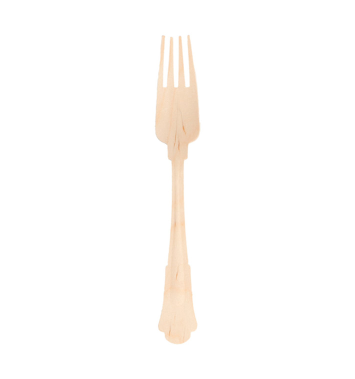 Forchetta di Legno Classico 200mm (100 Pezzi) Forchetta di Legno Classico 200mm (100 Pezzi)