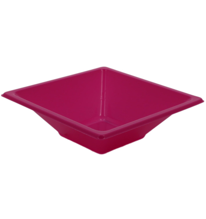 Ciotola Plastica PS Quadrato Fucsia 12x12cm (720 Pezzi) Ciotola Plastica PS Quadrato Fucsia 12x12cm (720 Pezzi)