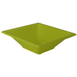 Ciotola Plastica PS Quadrato Pistacchio 12x12cm (12 Pezzi)