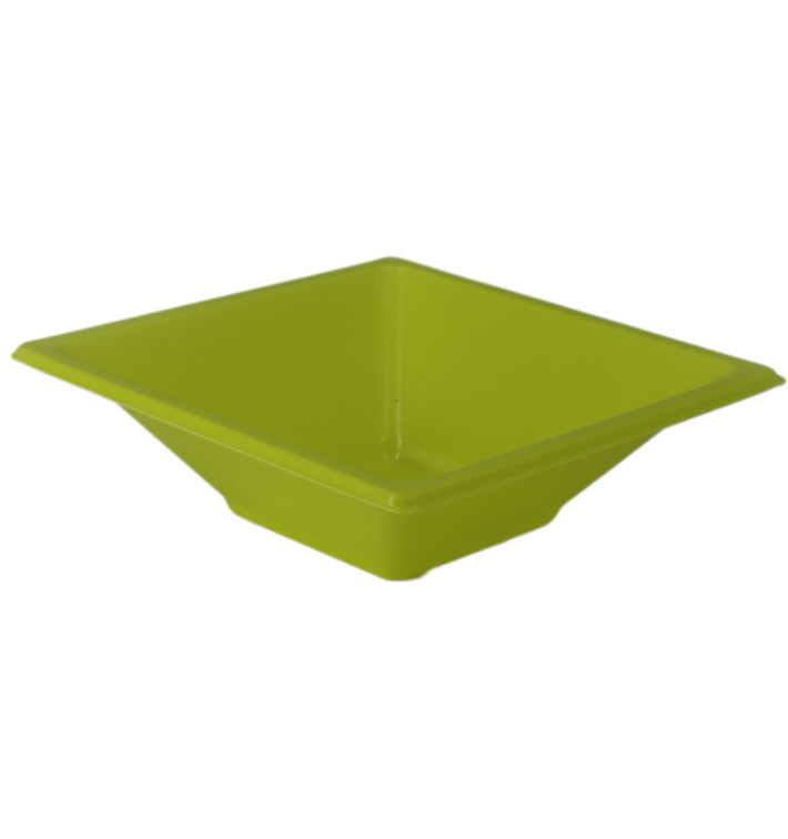 Ciotola Plastica PS Quadrato Pistacchio 12x12cm (12 Pezzi) Ciotola Plastica PS Quadrato Pistacchio 12x12cm (12 Pezzi)