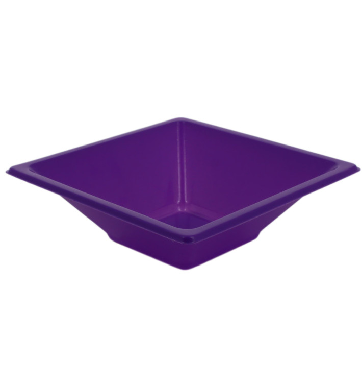 Ciotola Plastica PS Quadrato Lilla 12x12cm (12 Pezzi) Ciotola Plastica PS Quadrato Lilla 12x12cm (12 Pezzi)
