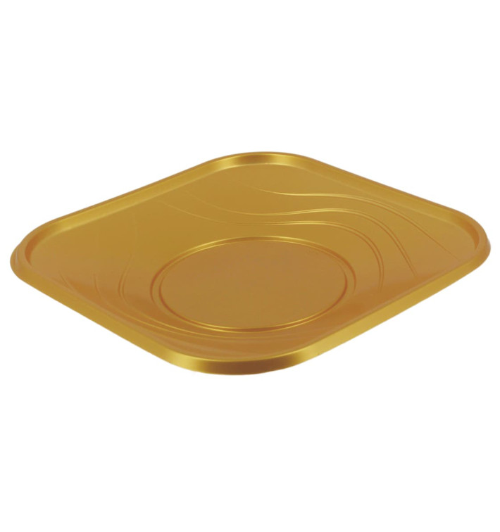 Piatto di Plastica PP "X-Table" Piazza Piano Oro 230mm (8 Pezzi) Piatto di Plastica PP "X-Table" Piazza Piano Oro 230mm (8 Pezzi)