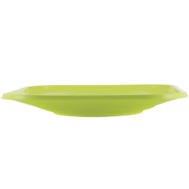 Piatto di Plastica PP "X-Table" Piazza Piano Lime 230mm (120 Pezzi)