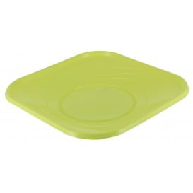 Piatto di Plastica PP "X-Table" Piazza Piano Lime 230mm (120 Pezzi)