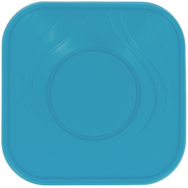Piatto di Plastica PP "X-Table" Piazza Piano Turchese 180mm (8 Pezzi)