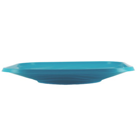 Piatto di Plastica PP "X-Table" Piazza Piano Turchese 180mm (8 Pezzi)