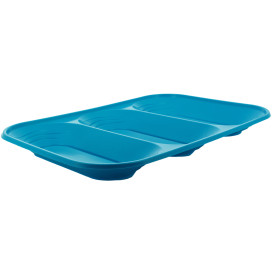 Vassoio di Plastica PP "X-Table" 3C Turchese 330x230mm (2 Pezzi)