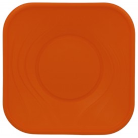 Piatto di Plastica PP "X-Table" Piazza Piano Arancione 180mm (8 Pezzi)