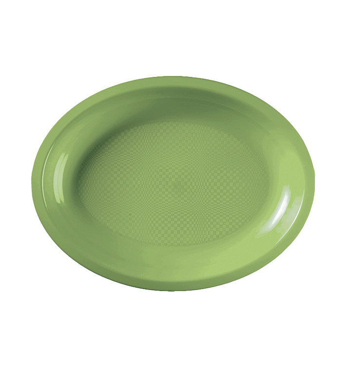 Vassoio Plastica Ovale Verde Acido Round PP 255x190mm (600 Pezzi) Vassoio Plastica Ovale Verde Acido Round PP 255x190mm (600 Pezzi)