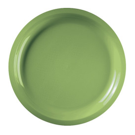 Piatto di Plastica Verde Acido Round PP Ø290mm (300 Pezzi)