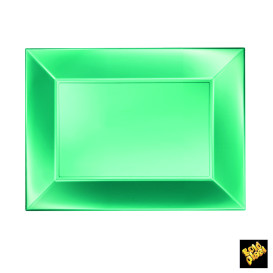 Vassoio Plastica Verde Nice Pearl PP 280x190mm (12 Pezzi)