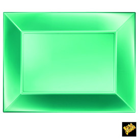 Vassoio Plastica Verde Nice Pearl PP 280x190mm (60 Pezzi)