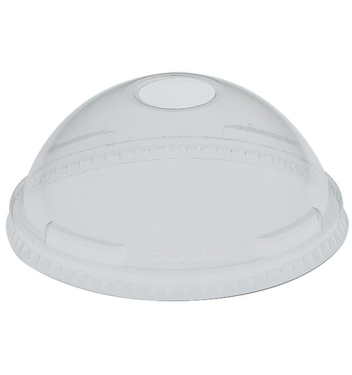Coperchio Cupola con Foro PET Glas Ø9,2cm (1000 Pezzi) Coperchio Cupola con Foro PET Glas Ø9,2cm (1000 Pezzi)