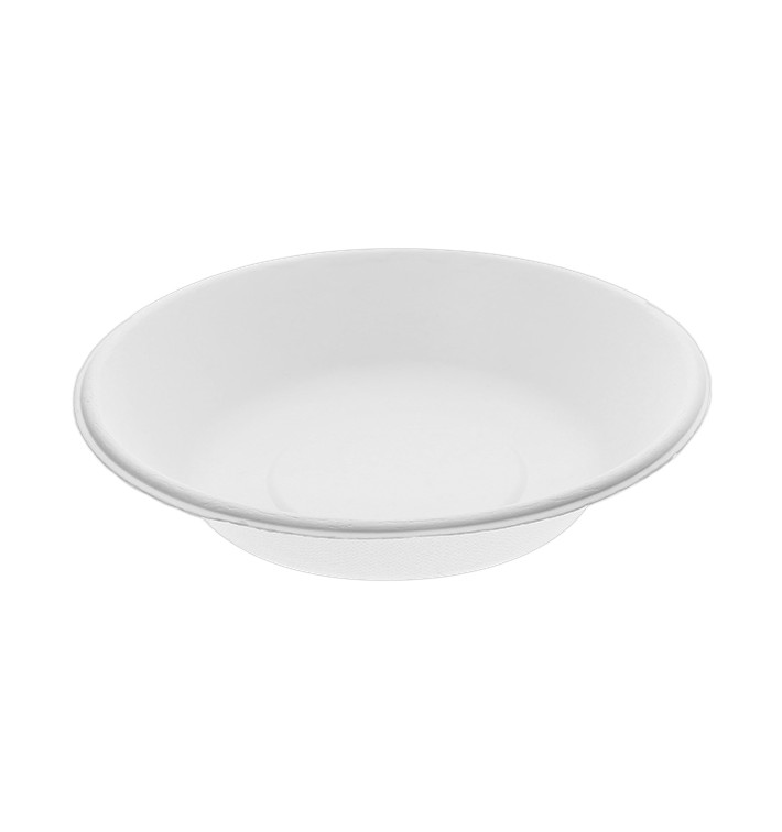 Piatto Canna da Zucchero Fondo Bianco Ø180mm (50 Pezzi) Piatto Canna da Zucchero Fondo Bianco Ø180mm (50 Pezzi)