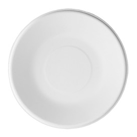 Piatto Canna da Zucchero Fondo Bianco Ø180mm (50 Pezzi)