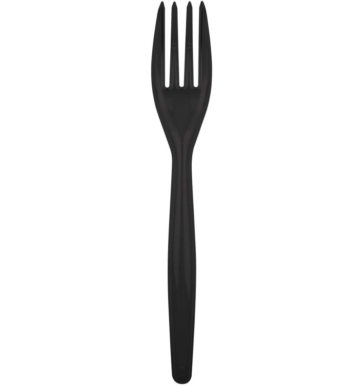 Forchetta di Plastica Easy PS Nero 180mm (20 Pezzi) Forchetta di Plastica Easy PS Nero 180mm (20 Pezzi)