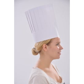 Cappello Cuoco Continental Carta Bianco (10 Pezzi)