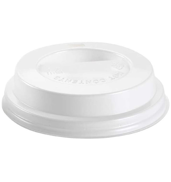 Coperchio con Foro Plastica PS Bianco Ø8,0cm (100 Pezzi) Coperchio con Foro Plastica PS Bianco Ø8,0cm (100 Pezzi)